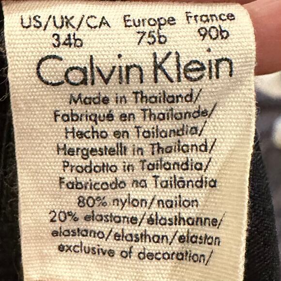 Calvin Klein Size 34B Strapless Bra Black Event Special Occasion Foundation - Picture 3 of 5